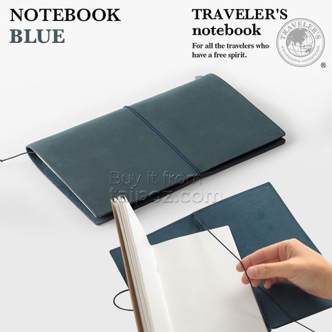 Sổ da Midori Traveler's Notebook, màu Blue