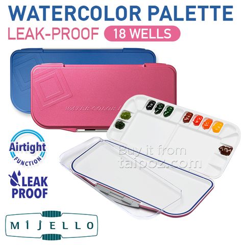 Bảng pha màu nước Mijello Leak-proof, 18 ngăn