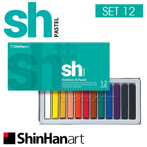 Màu soft pastel ShinHan, hộp 12 màu