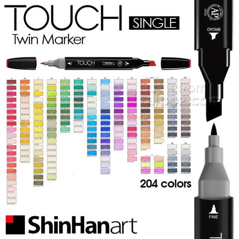 Bút marker ShinHan Touch Twin, cây lẻ