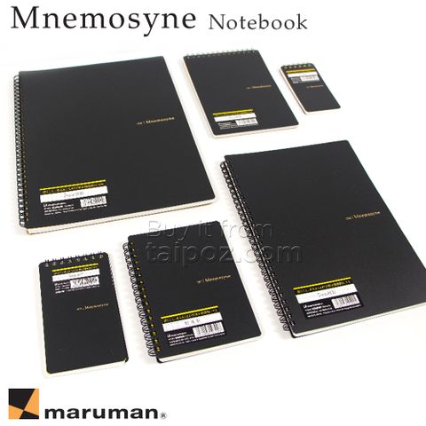 Sổ tay bìa nhựa cứng gáy lò xo Maruman Mnemosyne Notebook