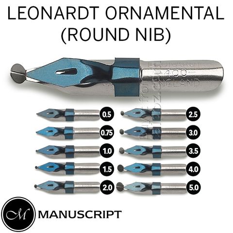 Ngòi Leonardt Ornamental (round nib)