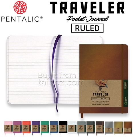 Sổ bỏ túi Pentalic Traveler Pocket Journal, kẻ ly ngang