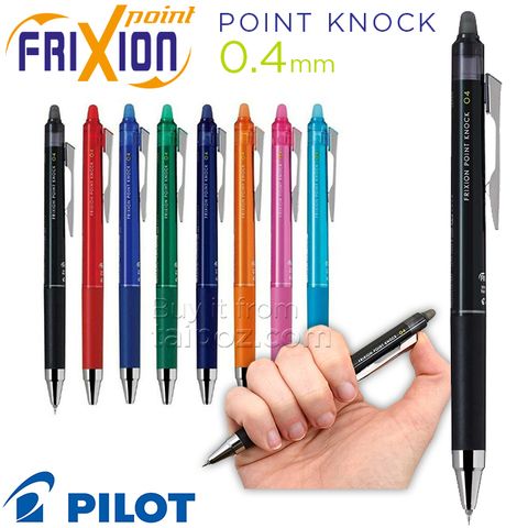 Bút bi xoá được Pilot Frixion, kiểu bấm, nét 0.4mm