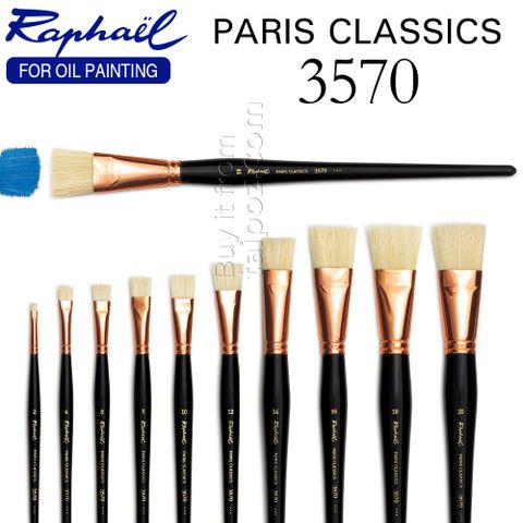 Cọ sơn dầu Raphael Paris Classic 3570 - Cọ đầu ngang lông ngắn