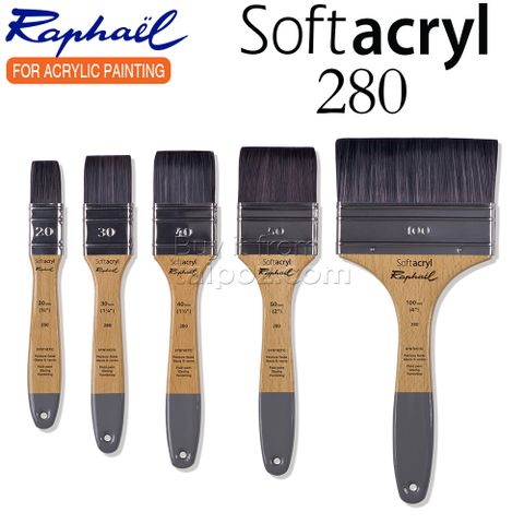 Cọ vẽ màu acrylic Raphael Softacryl 280 - Cọ mảng rộng