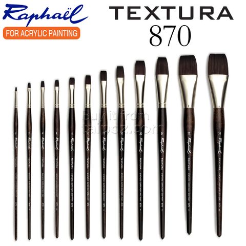 Cọ vẽ màu acrylic Raphael Textura 870 - Cọ đầu ngang lông ngắn