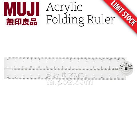 Thước gấp nhựa trong Muji