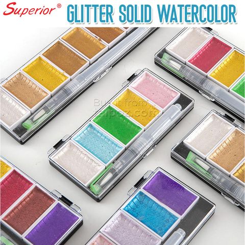 Màu nhũ dạng thẻ Superior Glitter Watercolor