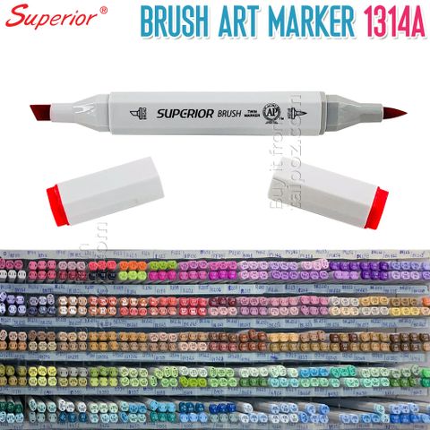 Bút marker đầu brush Superior 1314A, màu lẻ