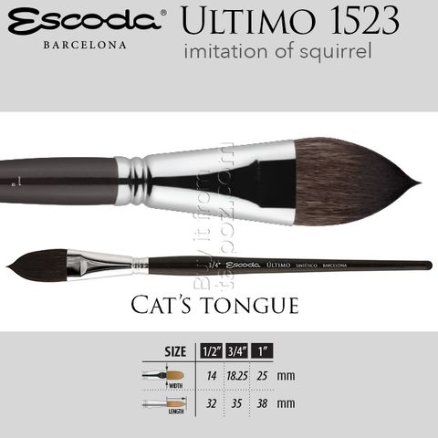 Cọ màu nước Escoda Ultimo 1523 - lưỡi mèo