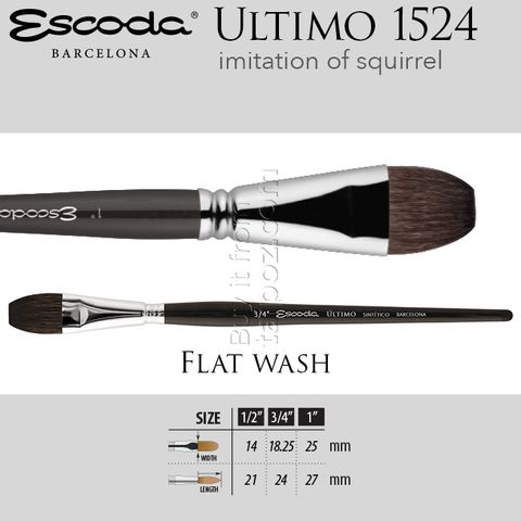 Cọ màu nước Escoda Ultimo 1524 - cọ bẹt