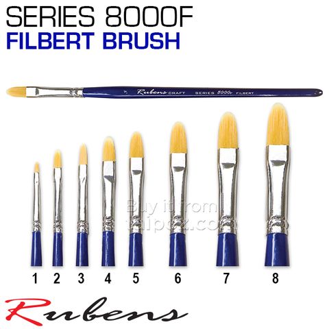 Cọ vẽ Rubens 8000F - kiểu filbert, cọ lẻ