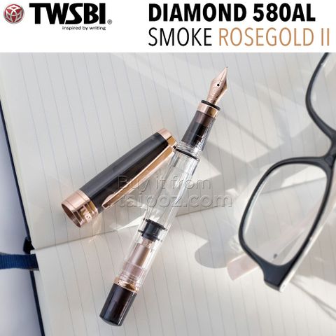 Bút máy TWSBI Diamond 580AL Smoke Rosegold II