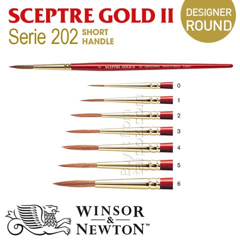 Cọ màu nước W&N Sceptre Gold II - Designer round series 202