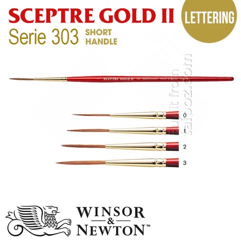 Cọ màu nước W&N Sceptre Gold II - Lettering series 303