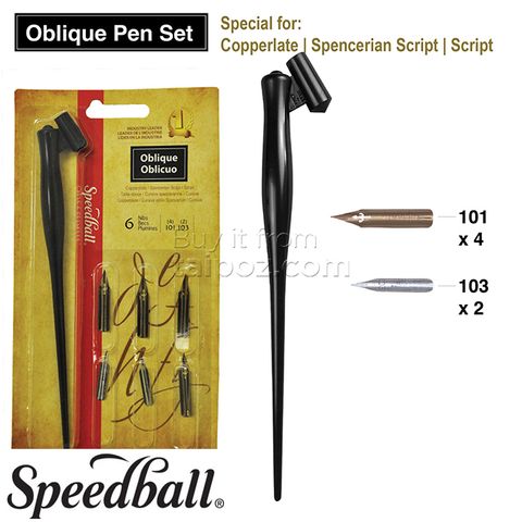 Bút chấm mực Speedball - bộ Oblique