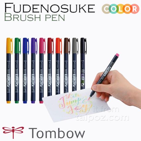 Bút lông Tombow Fudenosuke Brush Pen, nhiều màu