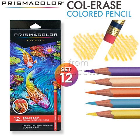 Bộ chì màu xoá được Prismacolor Col-Erase 12 cây