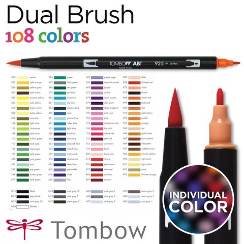 Bút Tombow Dual Brush, cây lẻ