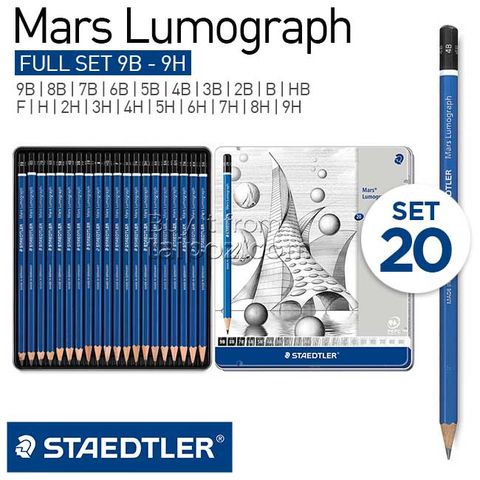 Bộ chì Staedtler Mars Lumograph 20 cây - Full set