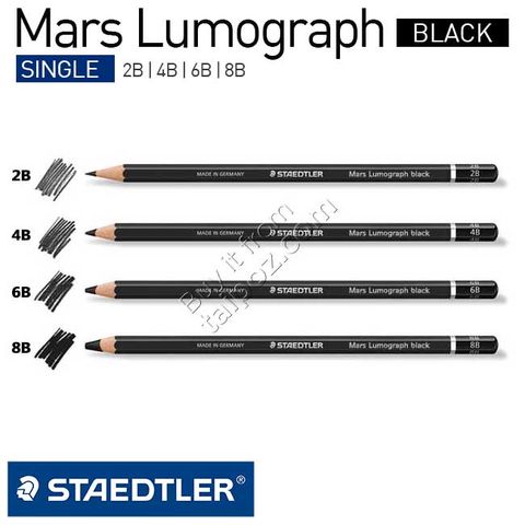 Bút chì Staedtler Mars Lumograph Black, chì lẻ