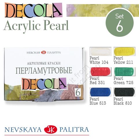 Màu acrylic Decola, màu pearl set 6