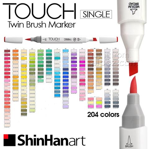 Bút marker ShinHan Touch Twin Brush, cây lẻ