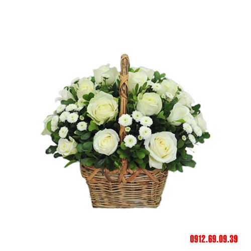 Giỏ hoa tươi giá rẻ GHT-13