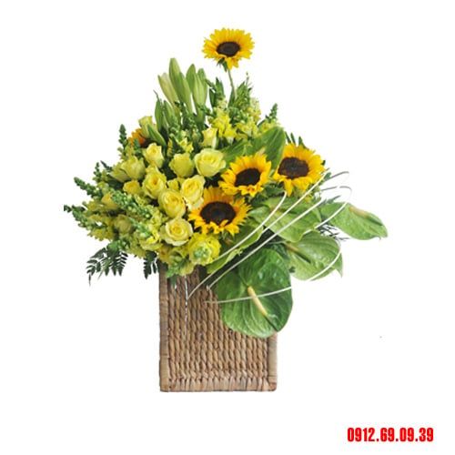 Lãng hoa tươi chúc mừng đẹp nhất GHT-37