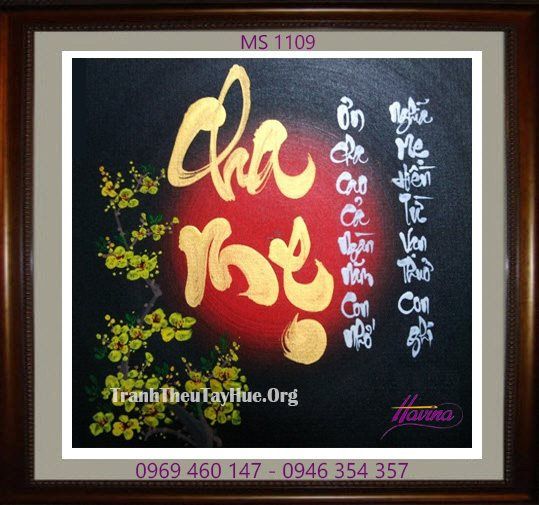 TRANH THÊU TẶNG CHA MẸ MS 1109