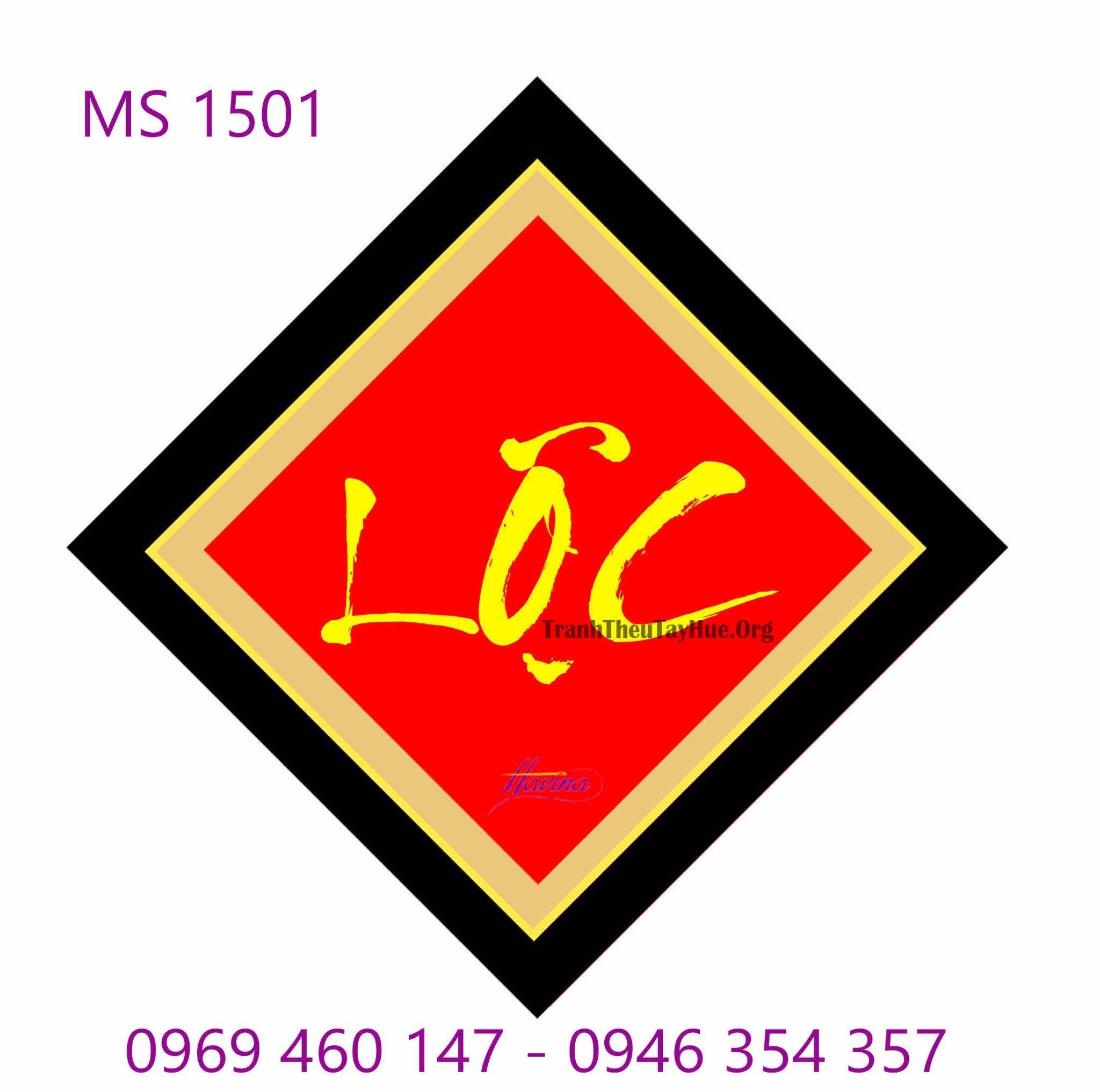 TRANH THÊU CHỮ LỘC MS 1501