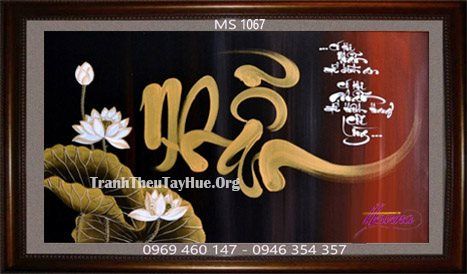 TRANH THÊU CHỮ NHẪN MS 1067