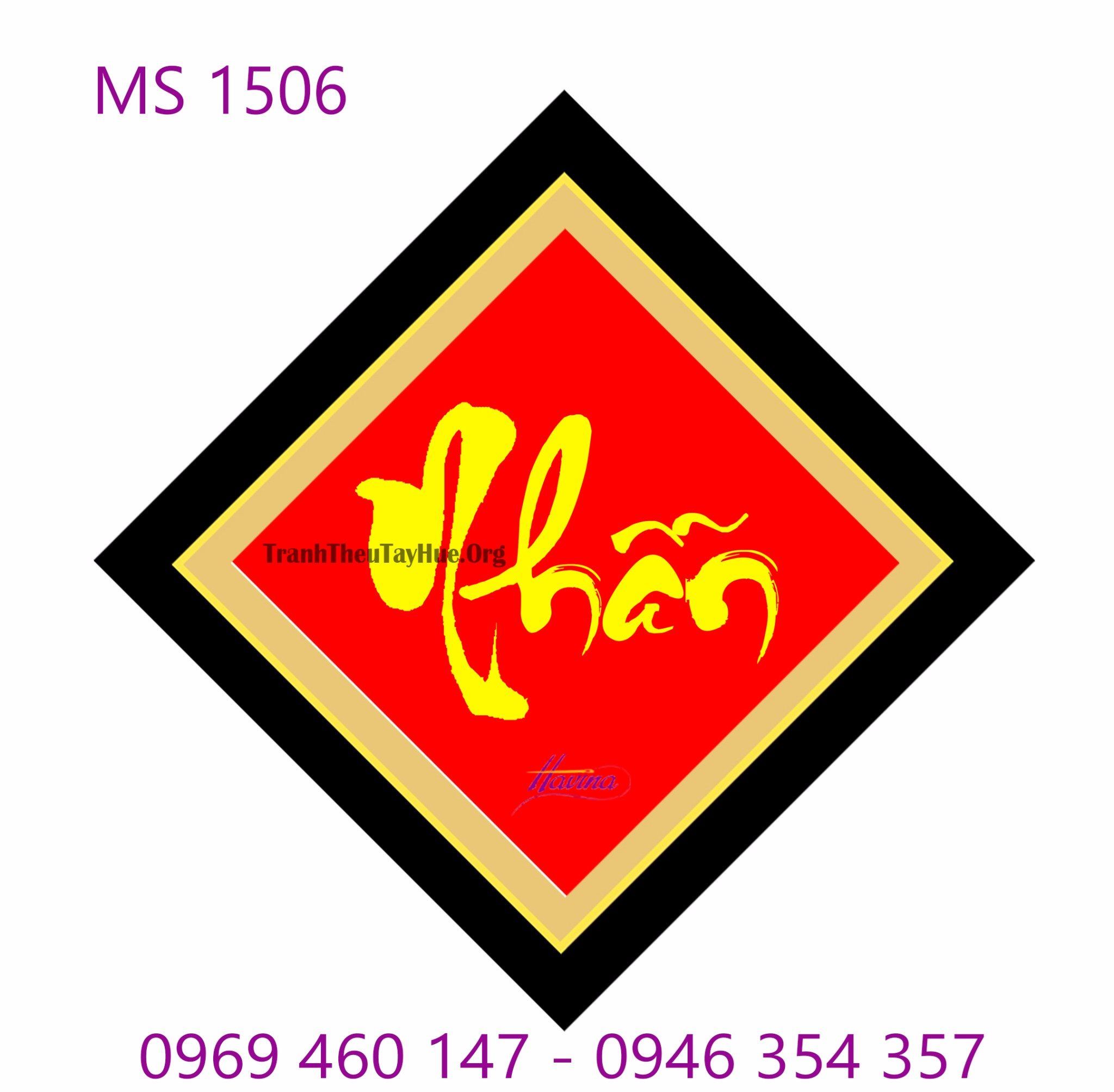 TRANH THÊU CHỮ NHẪN MS 1506