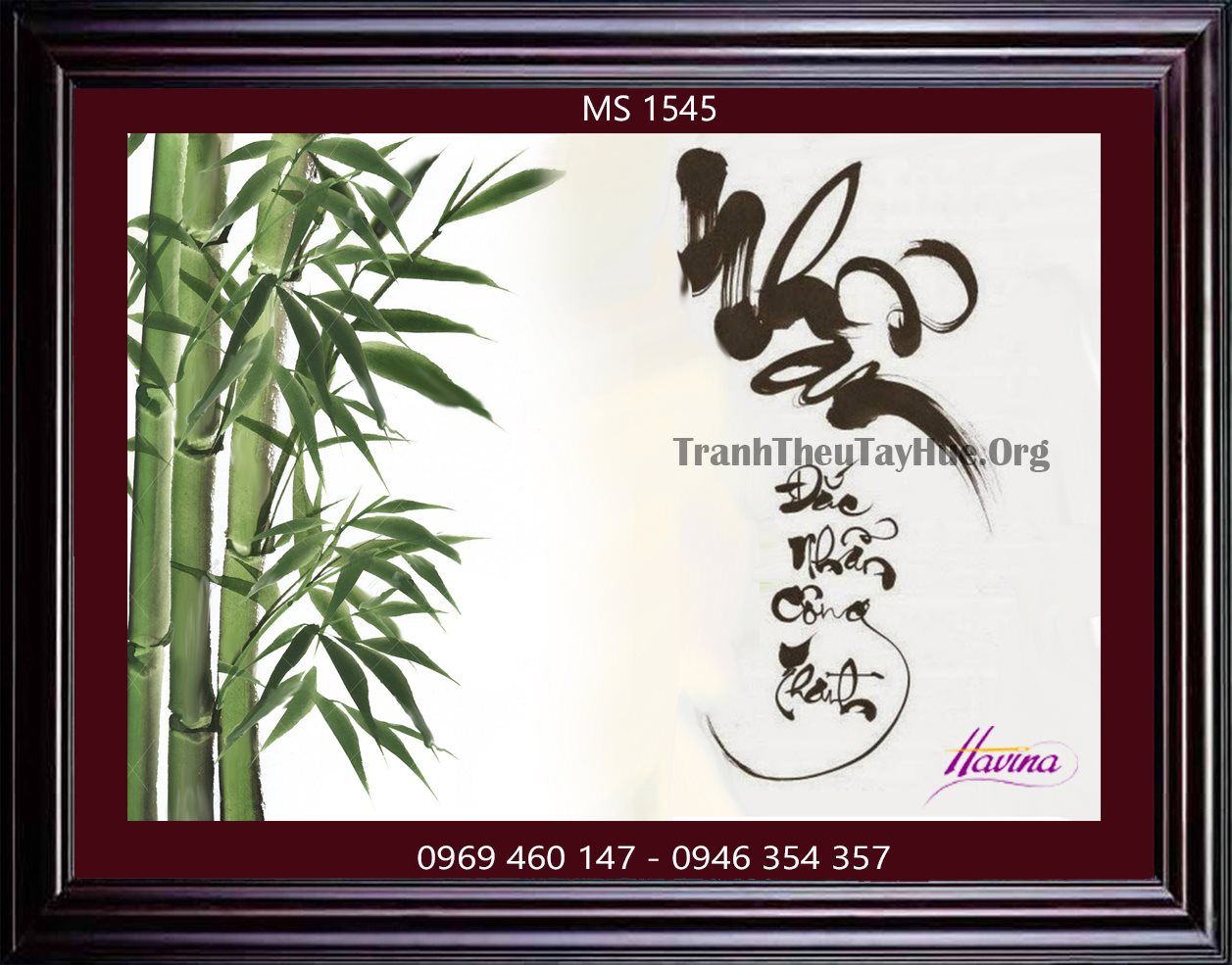 TRANH THÊU CHỮ NHẪN MS 1545