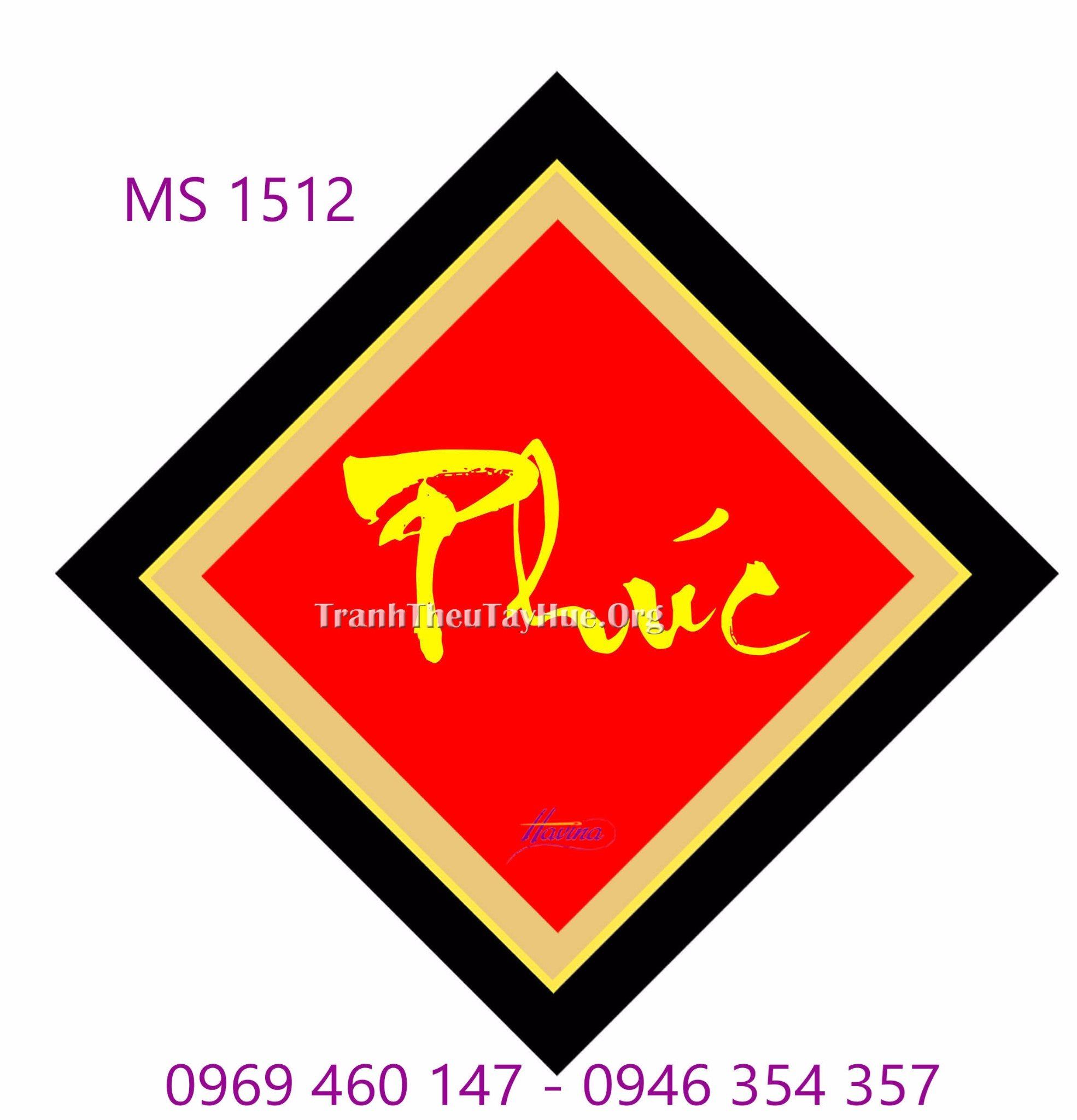 TRANH THÊU CHỮ PHÚC MS 1512