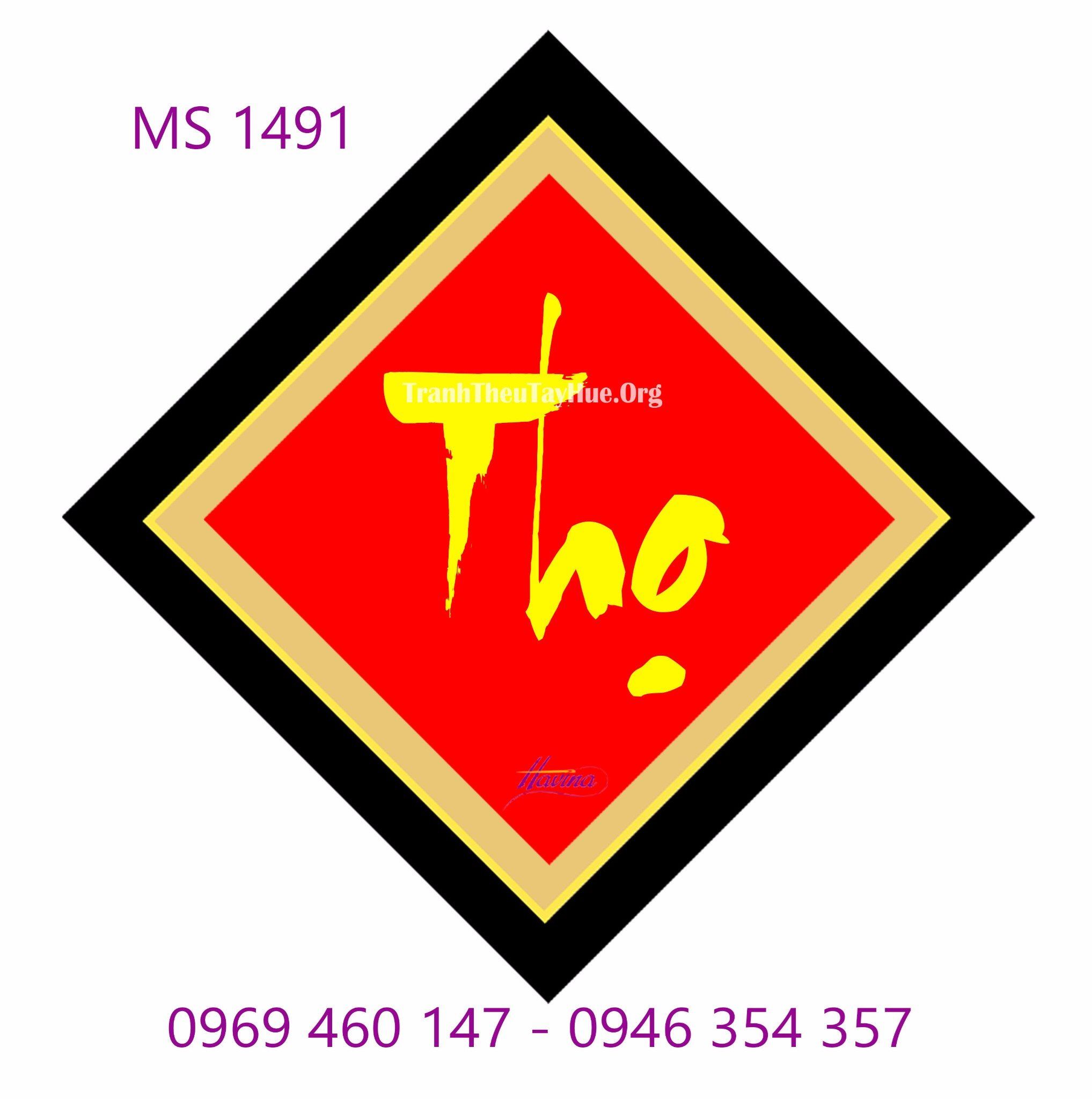 TRANH THÊU CHỮ THỌ MS 1491