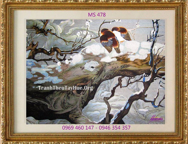 TRANH THÊU TẶNG ĐÁM CƯỚI MS 478