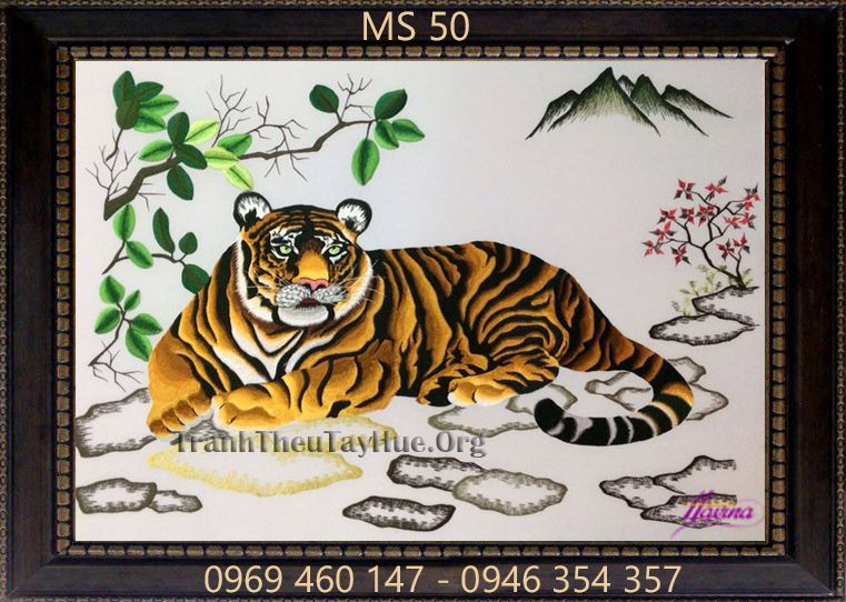 TRANH THÊU CON HỔ MS 50