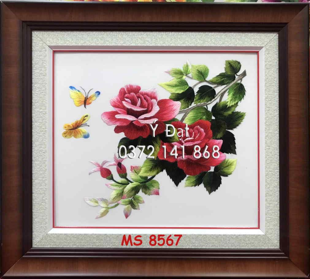 TRANH THÊU HOA HỒNG MS 8567