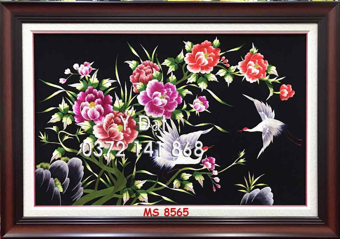 TRANH THÊU HOA MẪU ĐƠN MS 8565