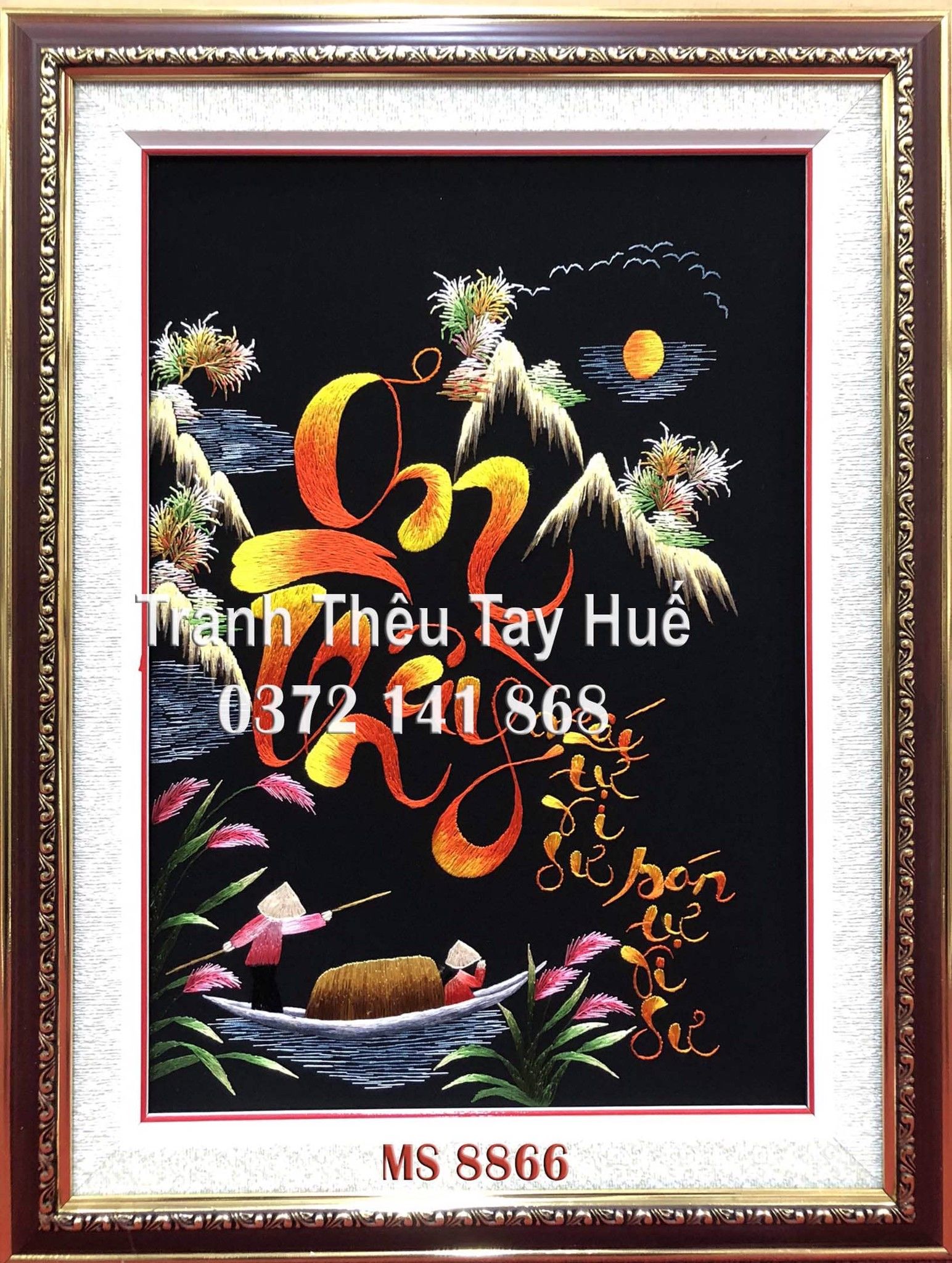 Tranh thêu ơn thầy ms 8866