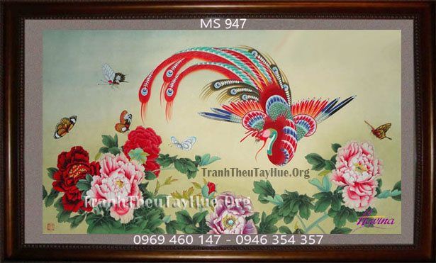 TRANH THÊU CHIM PHƯỢNG HOÀNG MS 947