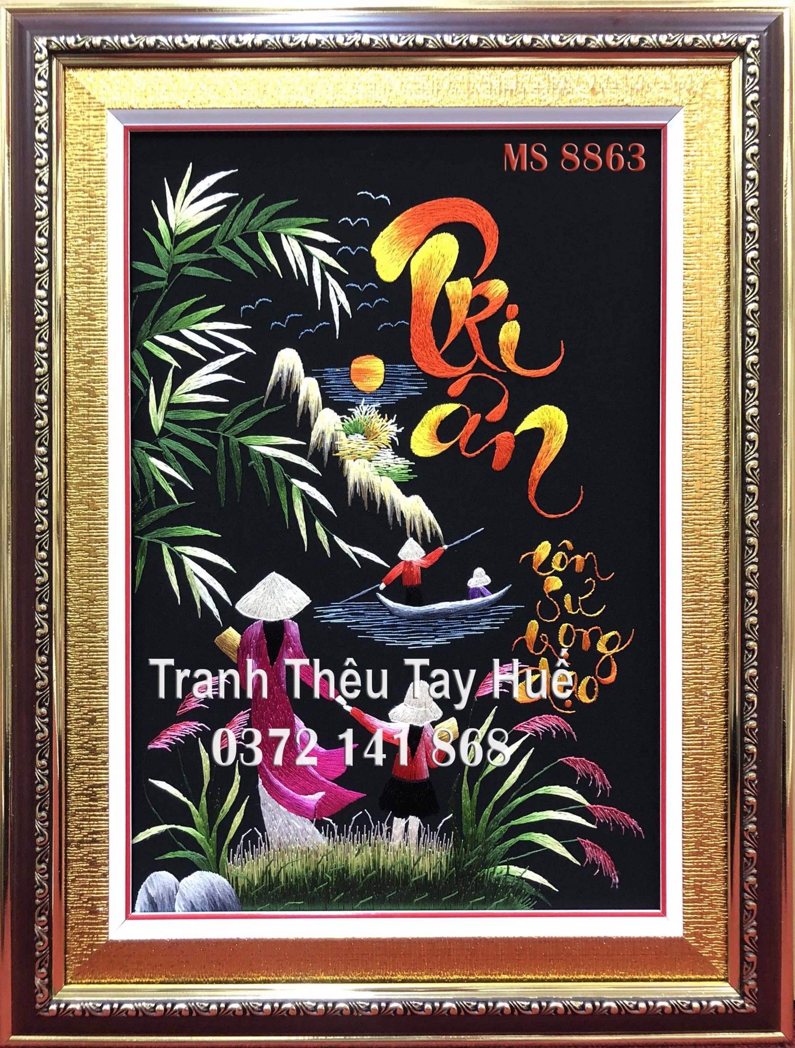 Tranh thêu tri ân ms 8863