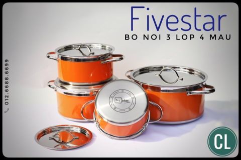 BỘ NỒI FIVESTAR 3 LỚP 4 MÀU