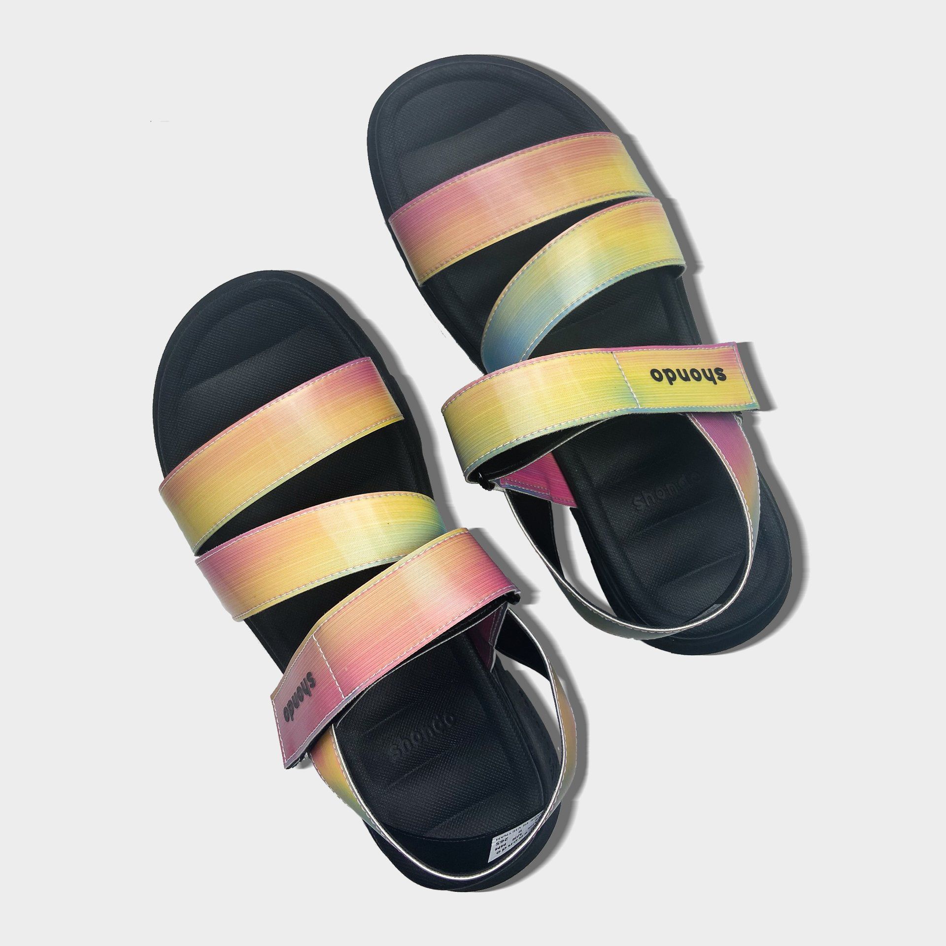 Sandals F6 Sport đế đen quai PQ cầu vồng F6S1032