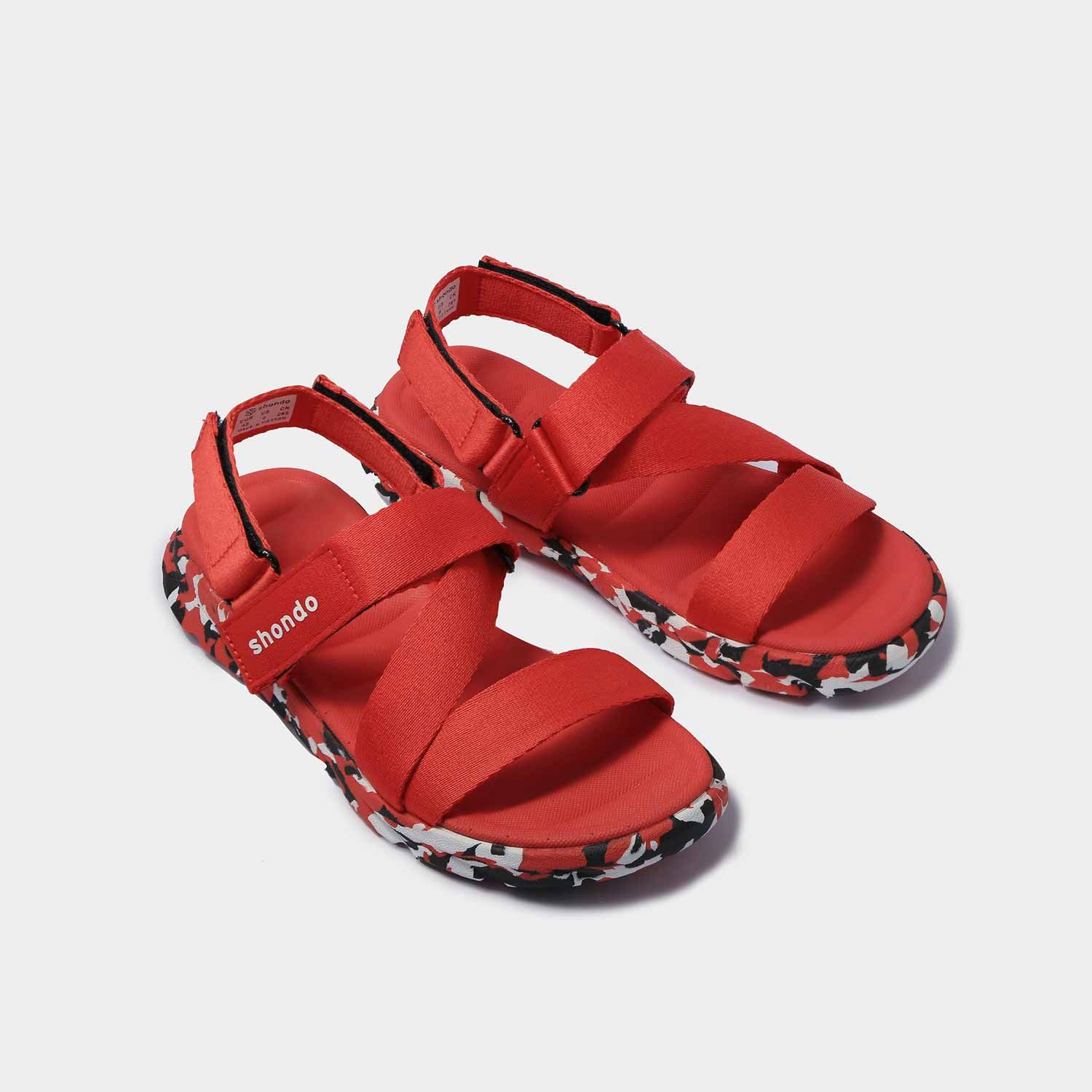 Sandals F6 sport camo đỏ tươi full F6S506