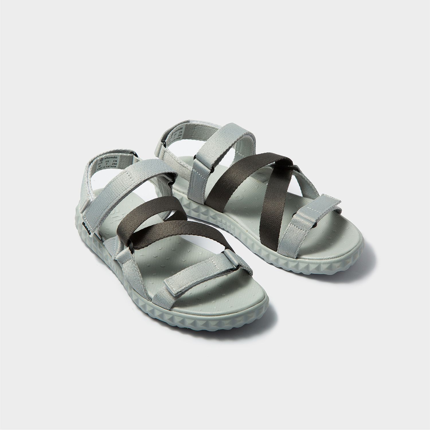 Sandals F6 xám đen tam giác F6X401