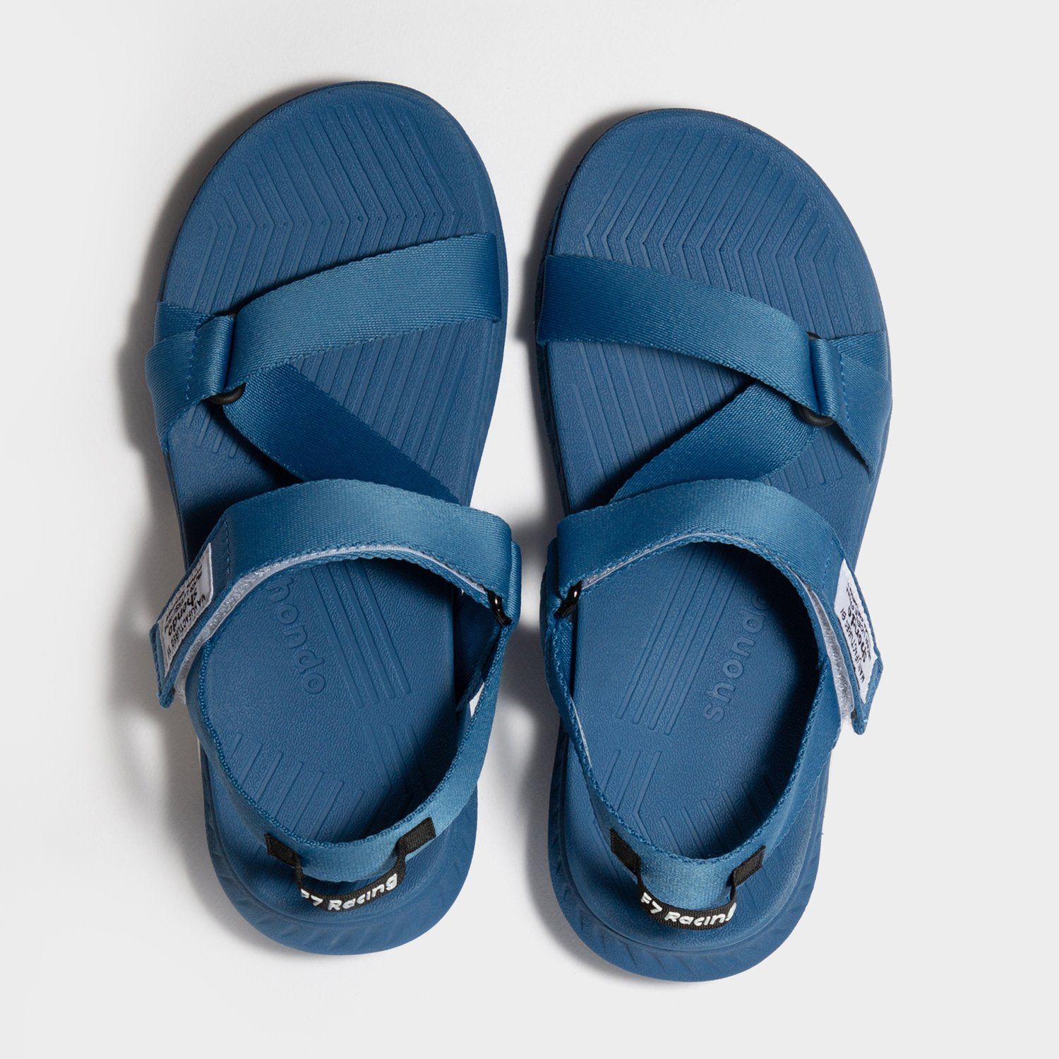 Sandals F7 Racing KID đế xanh phối trắng quai xanh cender F7R3030