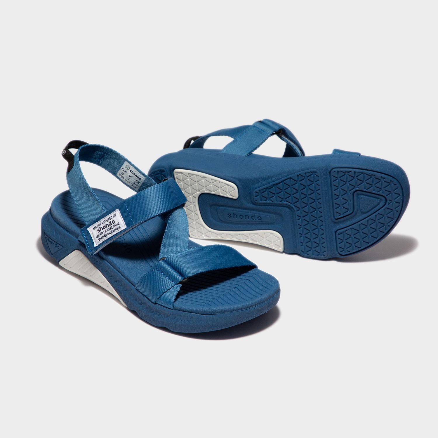 Sandals F7 Racing KID đế xanh phối trắng quai xanh cender F7R3030